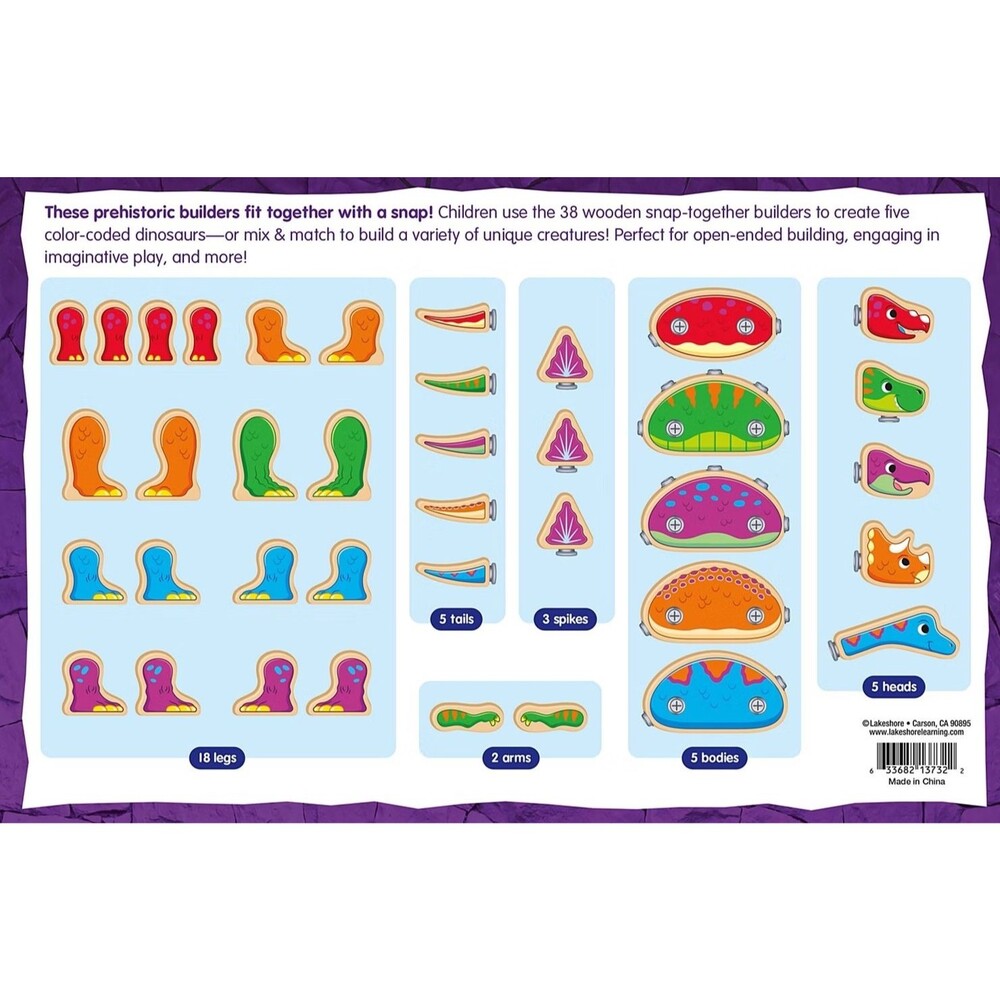 Lakeshore Learning Snap-Dinos Age 3 - 6 Years 38 pcs - Picture 2 of 12